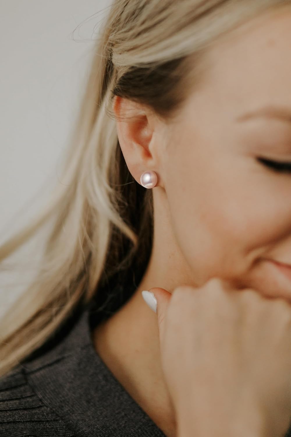 NORBU S925, AAA+ Button Freshwater Stud Pearl Earrings for Women, Timeless Elegant Gifts for Her Mom Wife, Mothers Day/Wedding Anniversary/Christams - Image 3