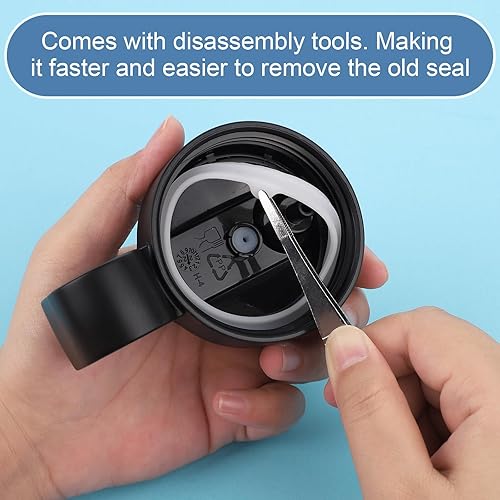 Miniatura 5 de Paquete de 8 piezas de junta de sellado de botella de repuesto para botella de agua Thermoflask de acero inoxidable aislada de 40 onzas, con 1