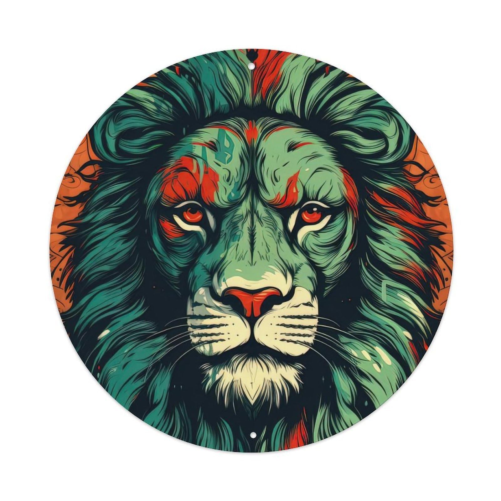 Animal The Fierce Lion Metal Tin Sign
