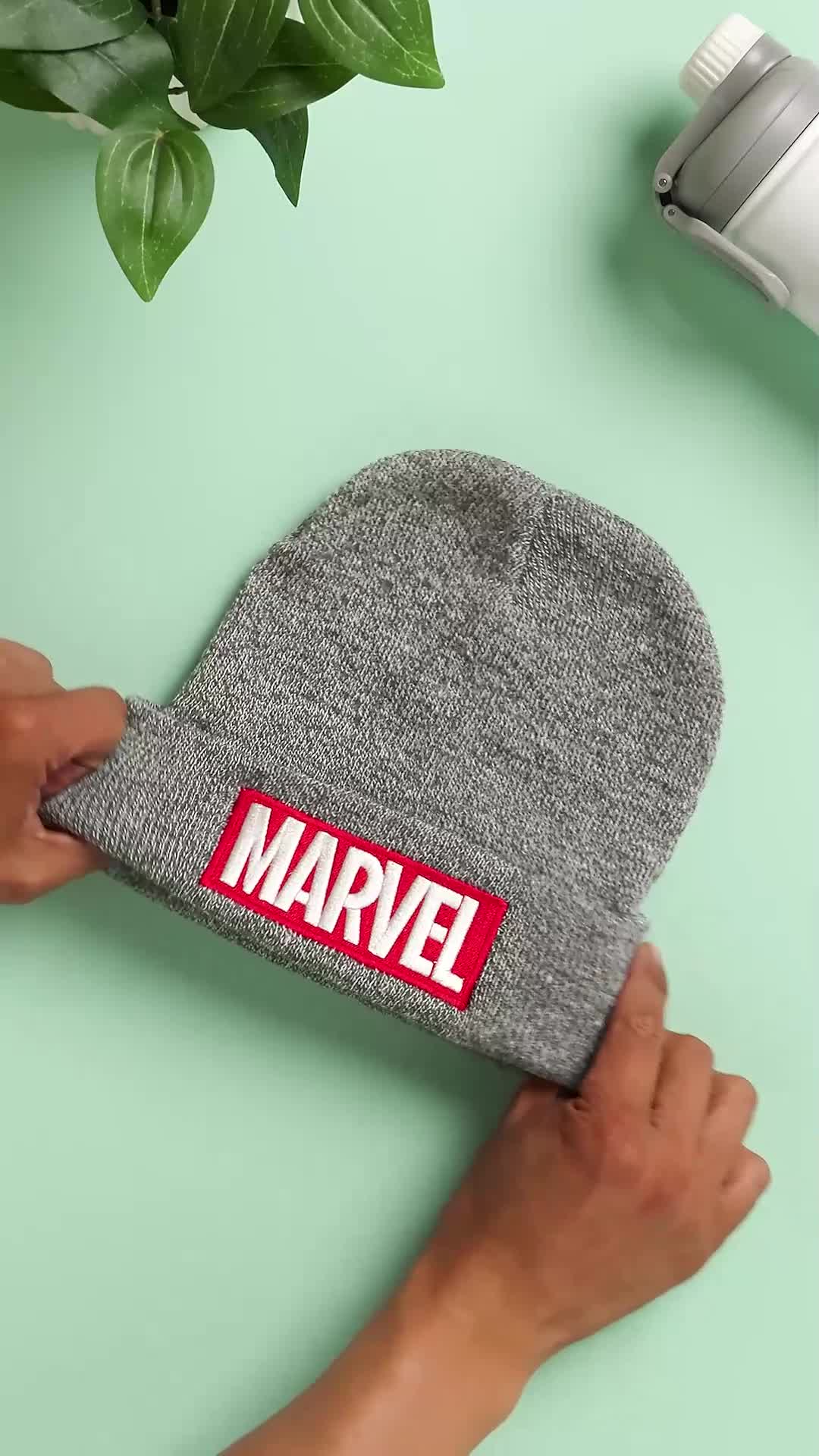 Marvel Brick Logo in Captain America Colors - Long Sleeve T-Shirt for