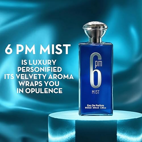 Miniatura 8 de Juego de perfumes de inspiración árabe, colección de 6 botellas, ámbar Oud, ámbar azul, Klamath, Aswad Noir, Klamath, 6PM Mist, 3.4 onzas líquidas