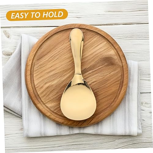 Miniatura 8 de Cuchara de servir de acero inoxidable Cuchara grande para servir arroz para cocina, restaurante, hogar, superficie lisa, artesanía fácil de limpiar