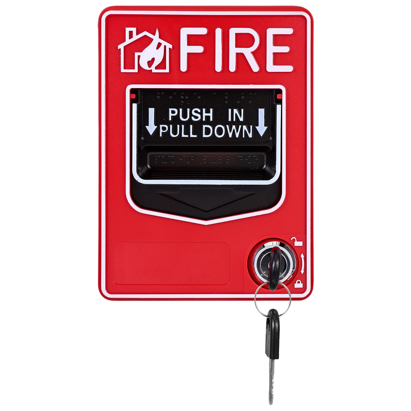 Pulsante di Emergenza Resettable Manuale Antincendio Rosso in Plastica e Facile da Usare per Chiamata di Emergenza in Sicurezza Domestica