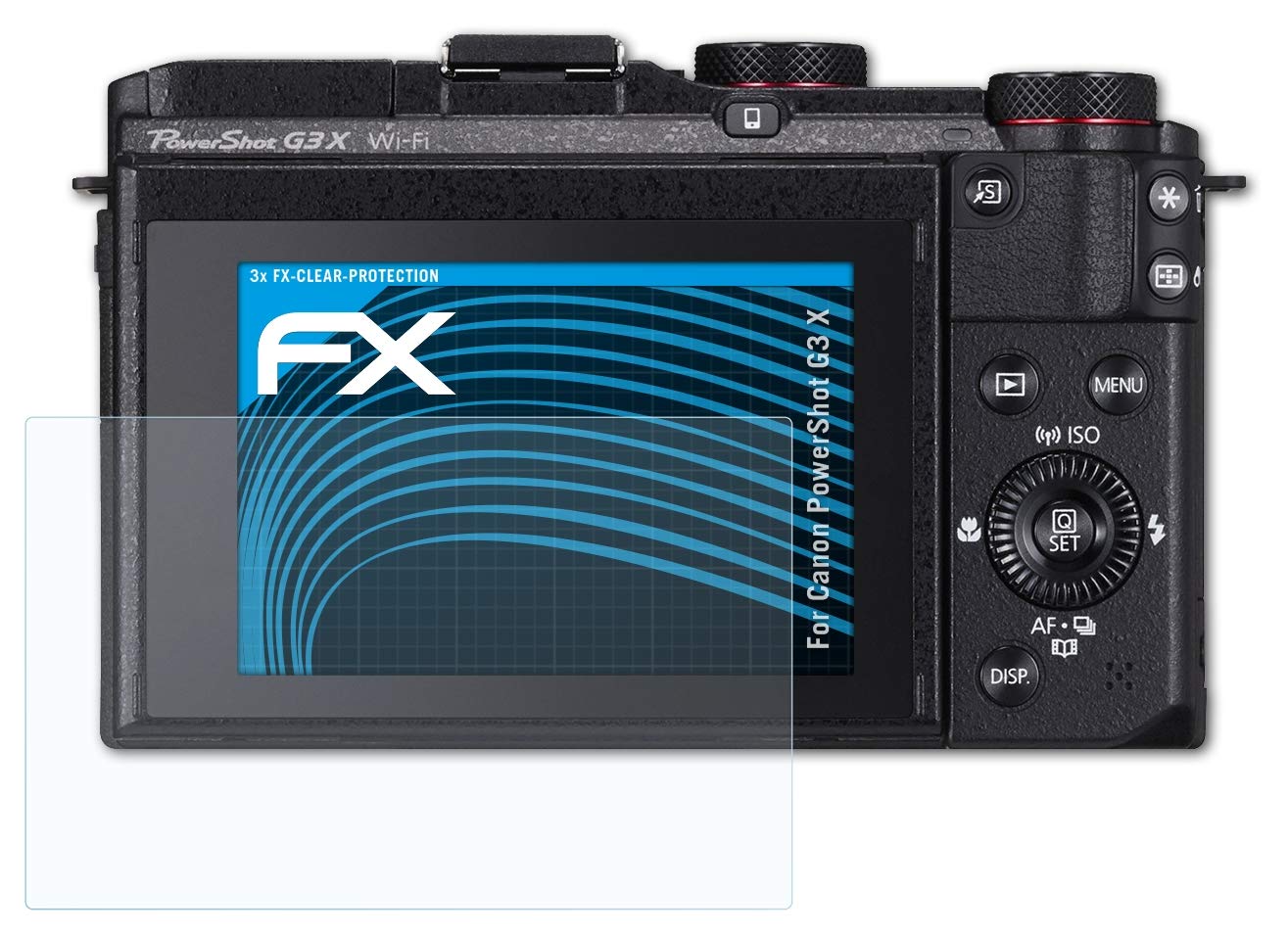 atFoliX Screen Protection Film compatible with Canon PowerShot G3 X Screen Protector, ultra-clear FX Protective Film (3X)