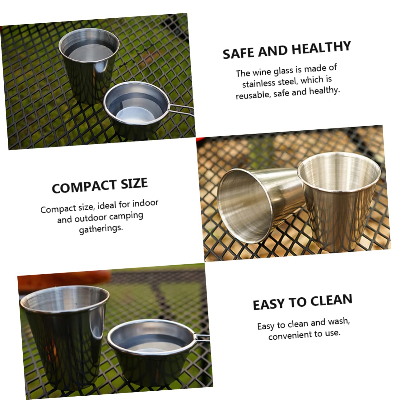 PHENOFICE Edelstahl Weinglas - Campingbecher Multifunktional