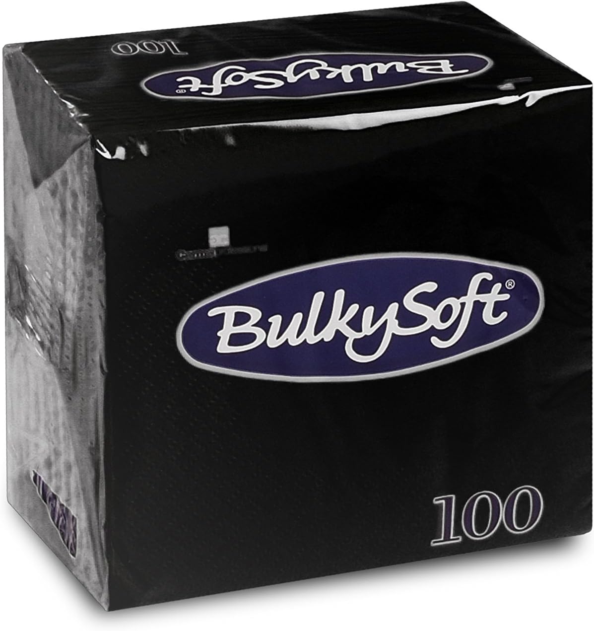 Two Ply 1/4 Fold Napkins, Black, 24 cm x 24 cm, Pack of 100