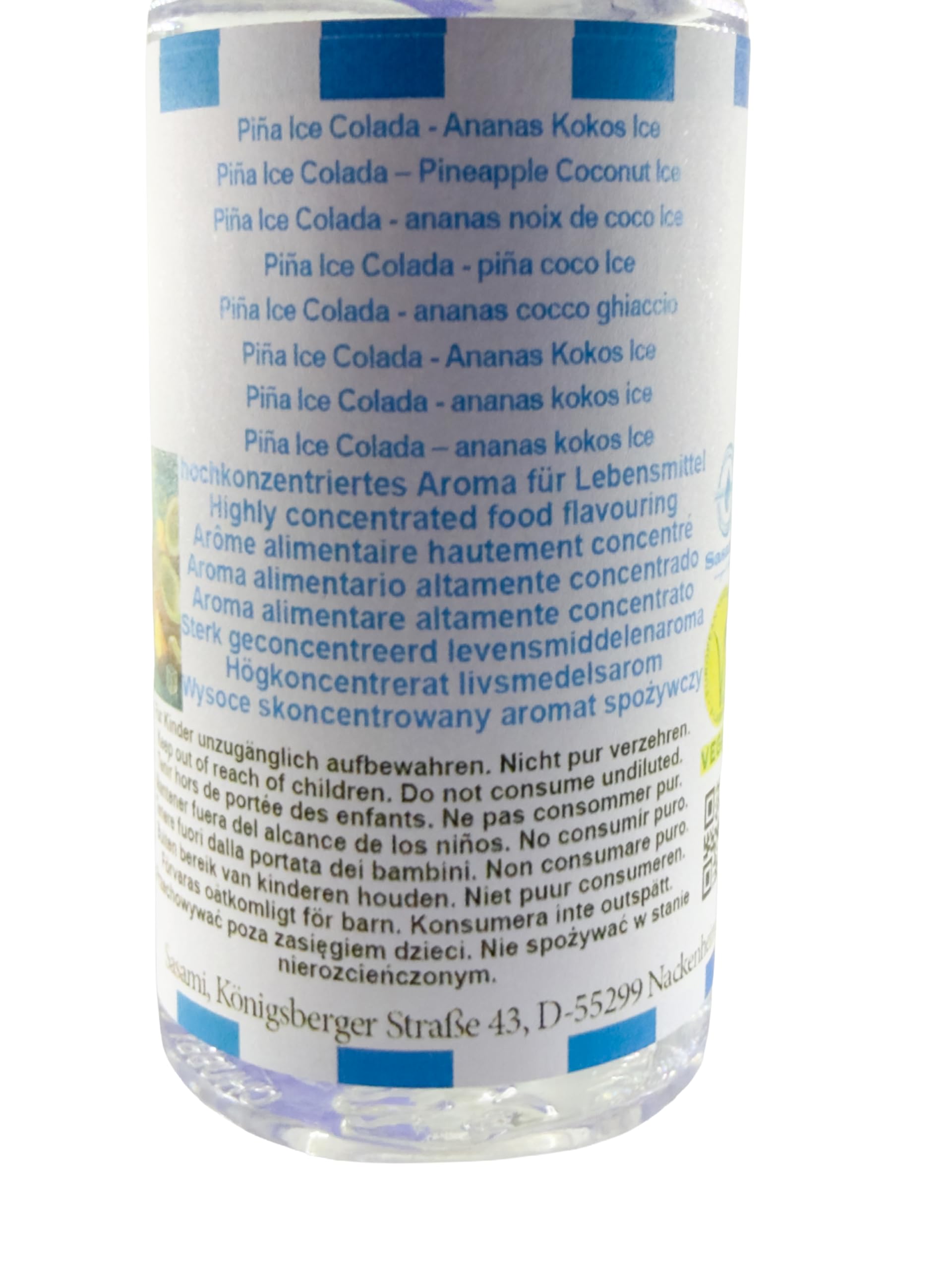 Piña Ice Colada - piña coco Ice aroma concentrado - Vegano - Sasami - 100ml