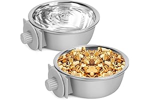 2 Pcs Crate Dog Bowl: Maintain Hydration and Nourishment for Your Canine Companion