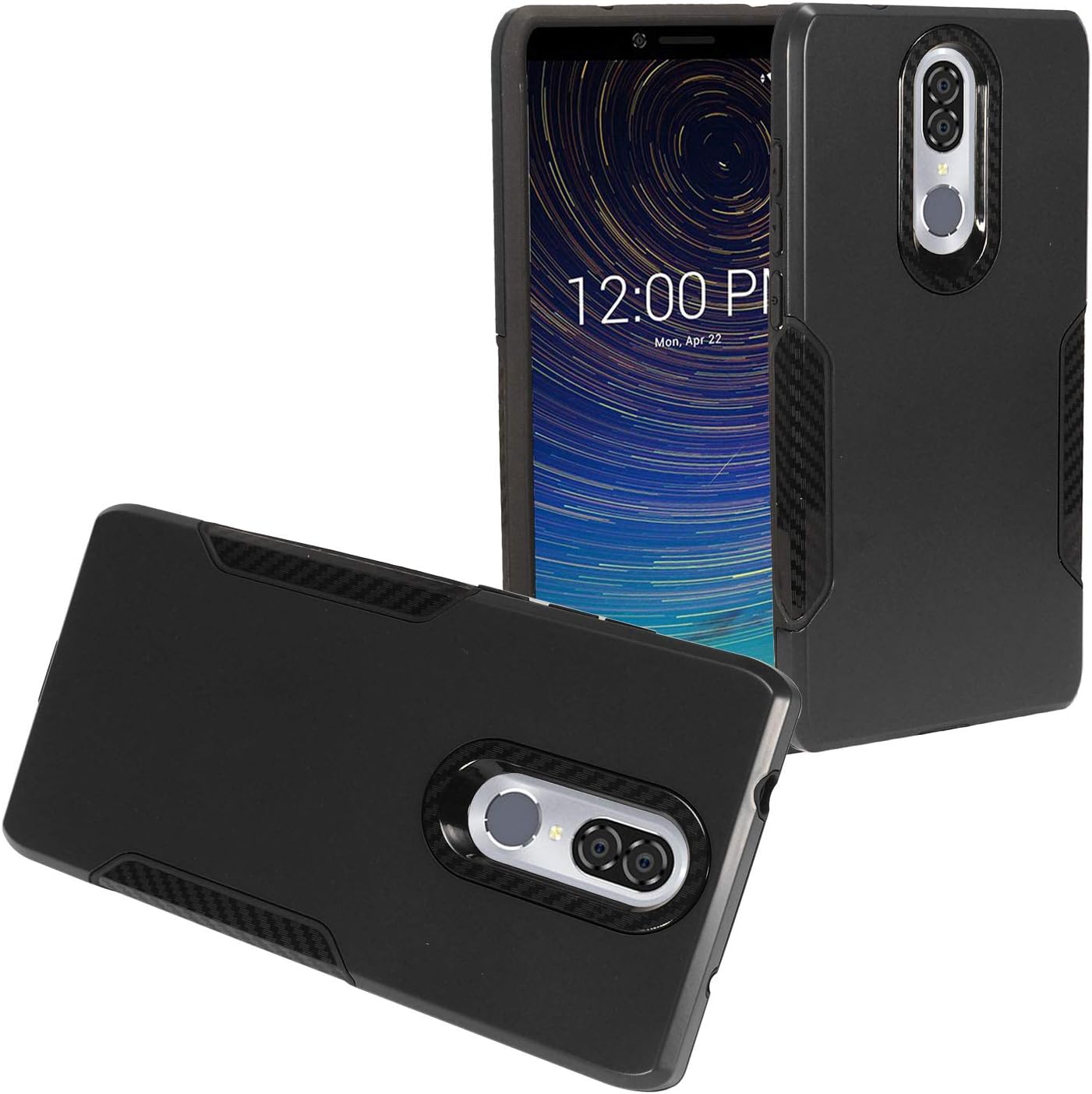 Z-GEN - for Coolpad Legacy 6.36" (2019) 3705A - Hybrid Phone Case - CF1 Black