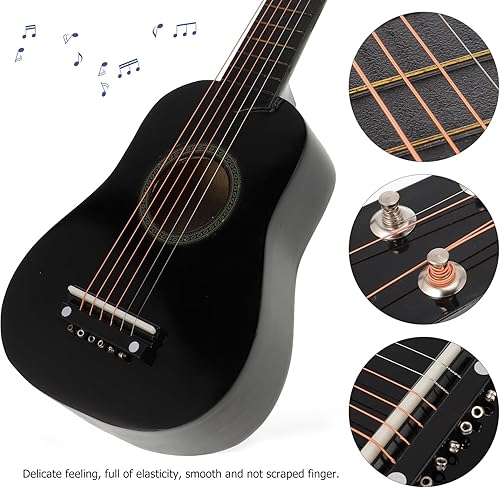 Miniatura 3 de Toddmomy Guitarra acústica para niños, guitarra acústica clásica de 21 pulgadas, guitarra acústica portátil de tamaño pequeño para niños,
