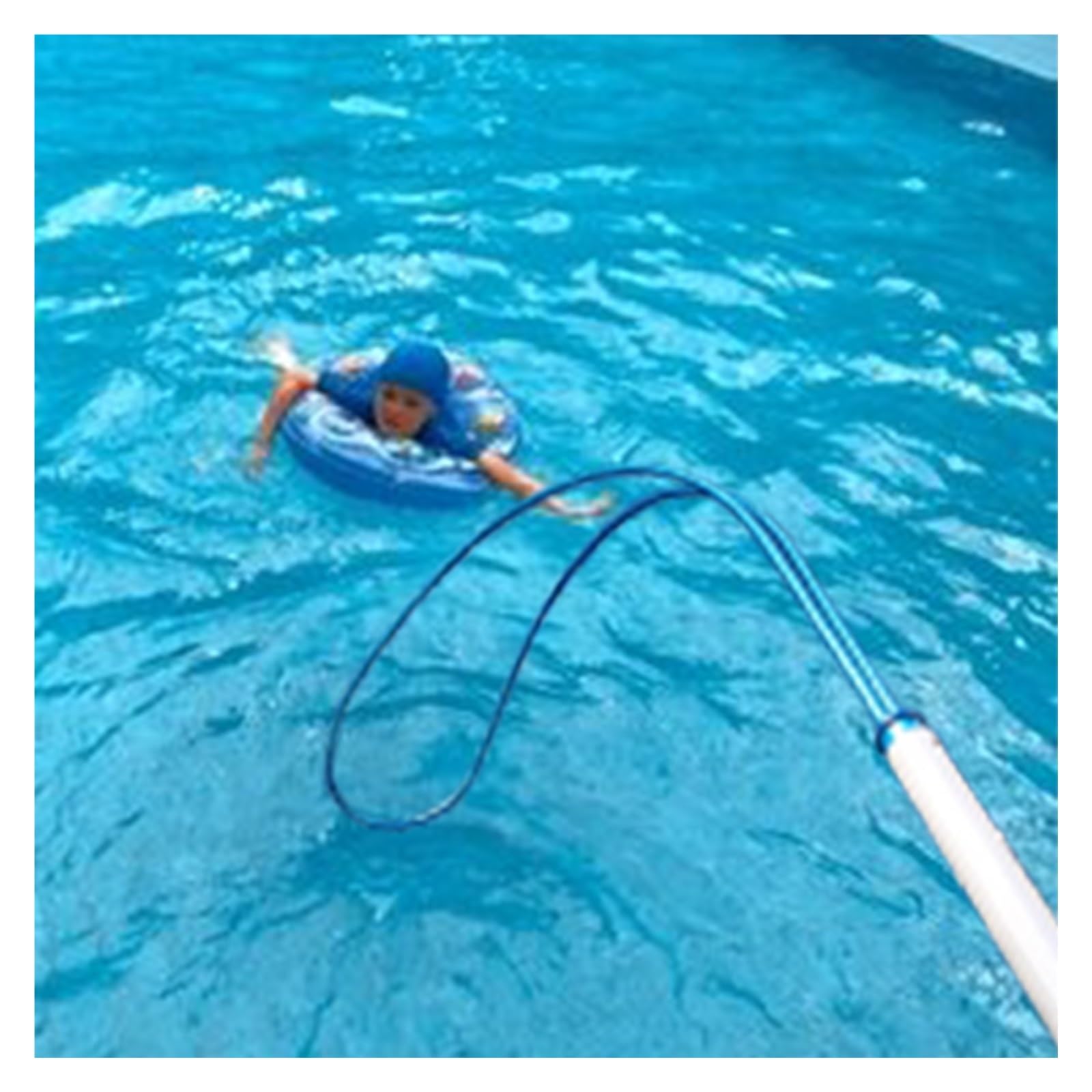 Perche De Sauvetage Télescopique Pour Piscine - Longueur Réglable 4,5 à 10 M, Fibre De Verre Isolée, Bandes Réfléchissantes, Sécurité Aquatique - 9