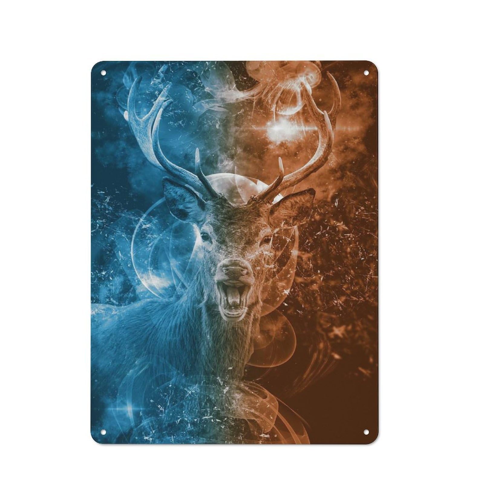 Junmoney Deer Are 40X30cm Rustic Tin Sign With For Studio Or Craft Room, Tin Sign Wall Decor For Studios And Craft Rooms