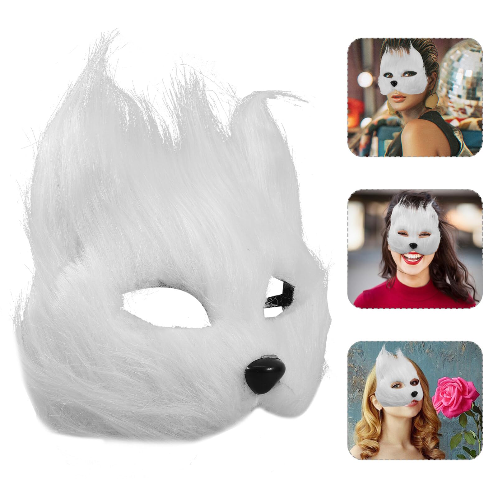 TOYANDONA 2pièces Masque De Fête à Peindre Soi-même Masque Animal Blanc Non Peint Pour Halloween Accessoire De Cosplay Et Déguisement Pour Adultes