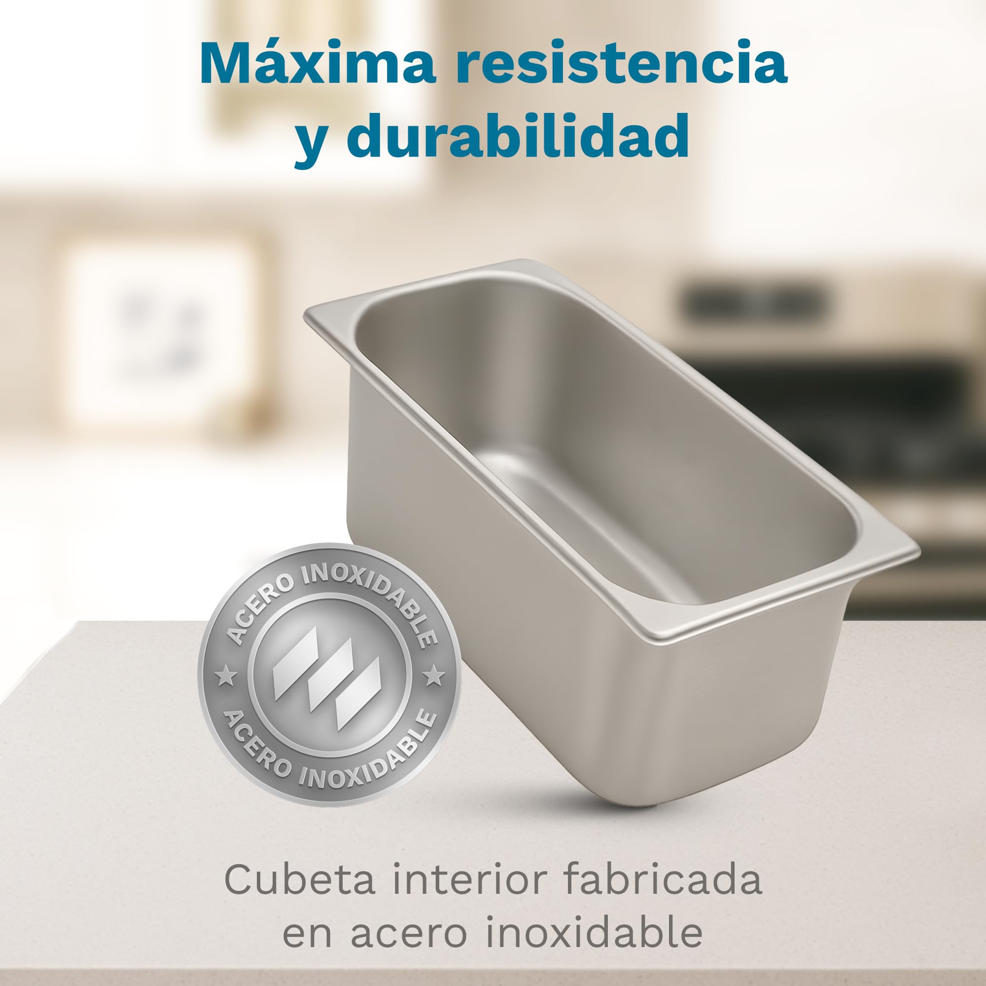 Grunkel Freidora de aceite FRYPRO-3SS con 2000W y cubeta en acero inoxidable con tecnología de zona fría, 3 litros de capacidad y con control de temperatura hasta 190°C