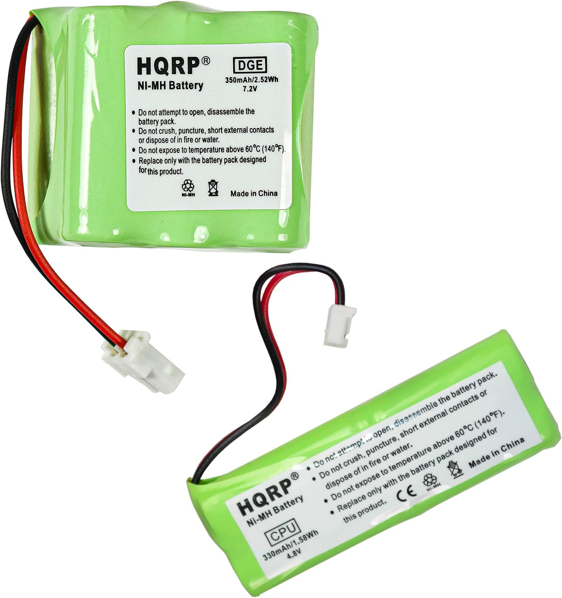 HQRP Battery Kit compatible with Dt-Systems EDT-100, EDT-102, EDT-200, EDT-202, EDT-300, EDT-302 Remote Controlled Dog Training Collar Receiver and Transmitter