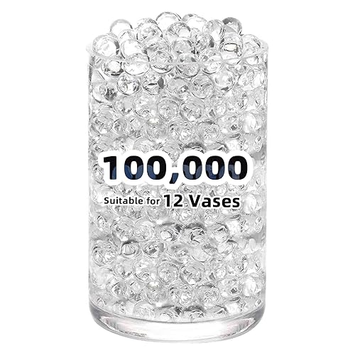 FALAMON 100,000 Clear Beads for Vases, Transparent Vase Filler, Christmas