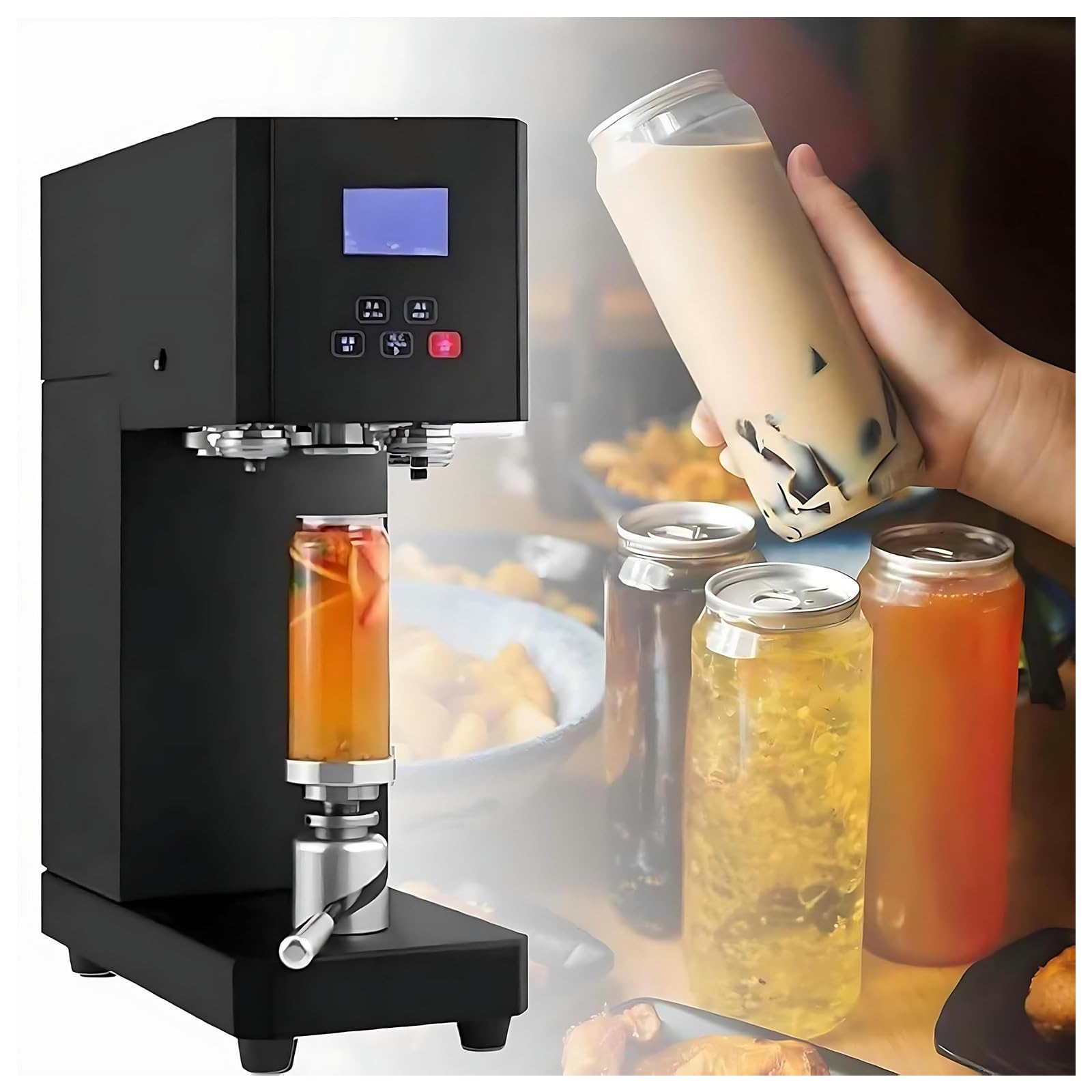 MIAOXIAOLONG Electric Aluminum Semi-Auto Cans Sealer Black
