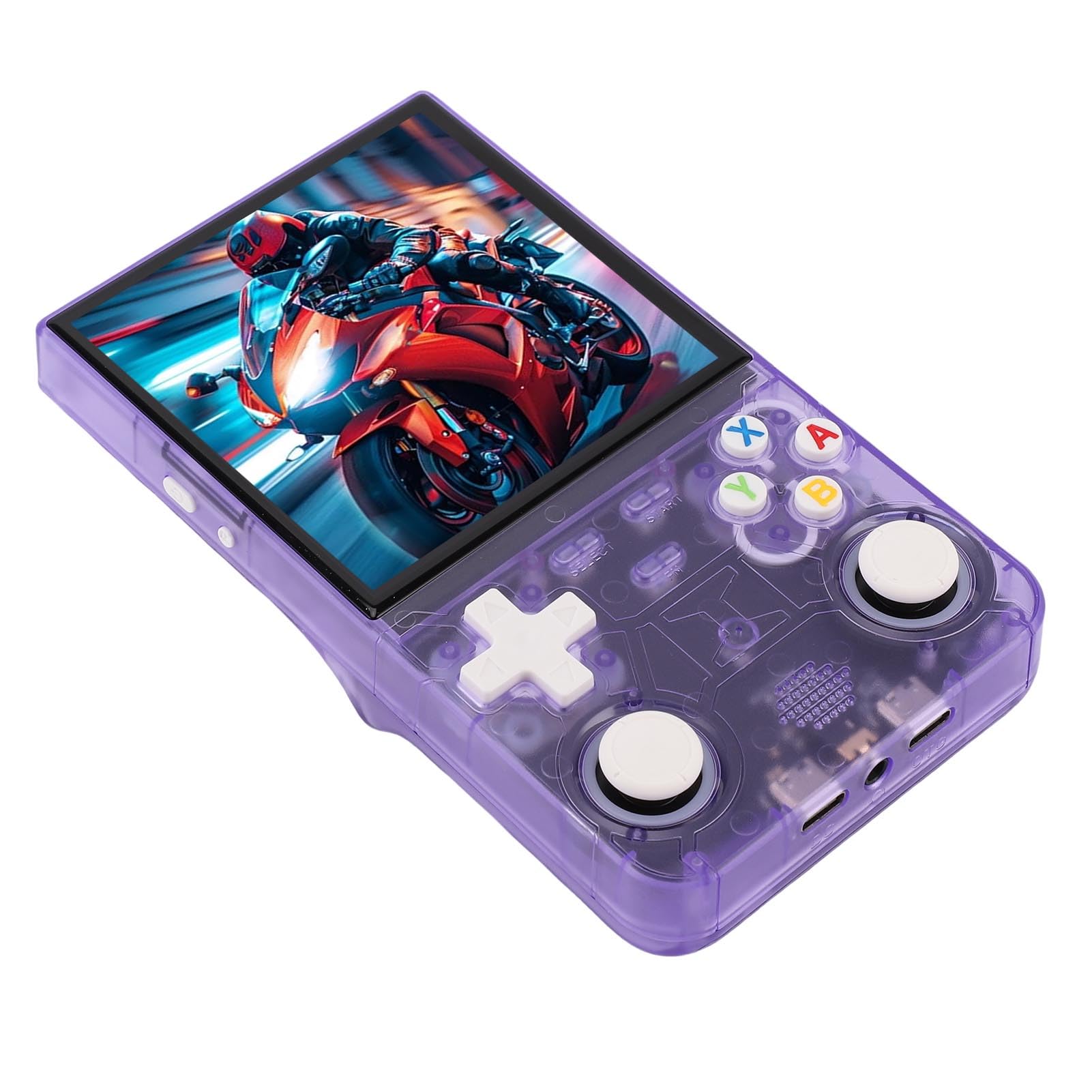 Consola de Videojuegos Portátil para, Pantalla de 4 Pulgadas, Joystick Dual, Consola de Juegos Retro Portátil para Jugar Mientras Viajas (64G)