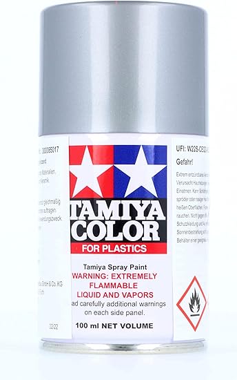 Tamiya 85017 Lacquer Spray Paint, TS-17 Gloss Aluminum - 100ml Spray Can