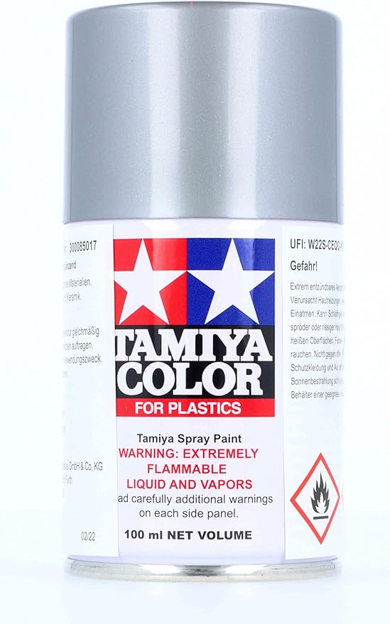 Tamiya 85017 Lacquer Spray Paint, TS-17 Gloss Aluminum - 100ml Spray Can