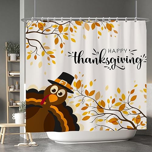 Miniatura 192 de Baocicco Juego de cortinas de ducha de fantasmas de Halloween, encantadores fantasmas de dibujos animados, divertidos trucos o tratos, cortinas de