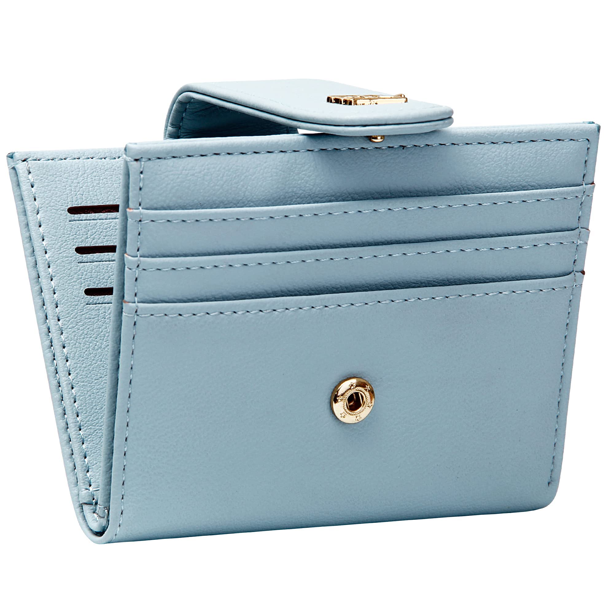 Badiya Small Wallets for Women Bifold Multi Card Case Wallet Slim Credit Card Holder with Zipper Coin Purse