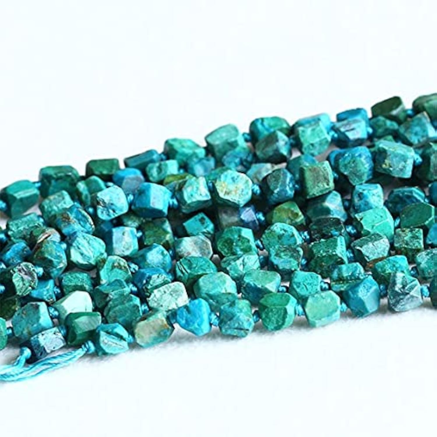 Chrysocolla verte naturelle perles brutes taillées main de haute qualité pour bijoux