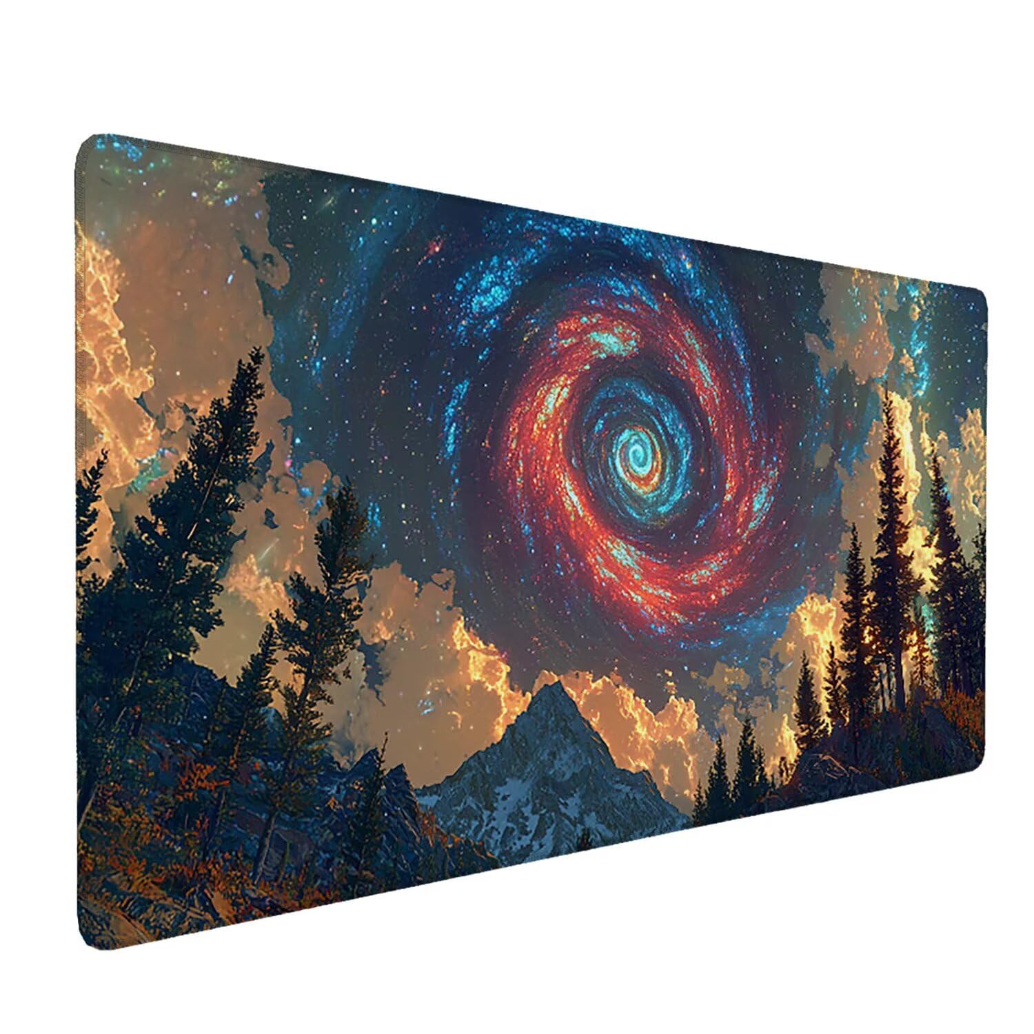 Duża podkładka pod mysz XXL 1000 x 500 x 3 mm, podkładka pod mysz antypoślizgowa gumowa podstawa duża mata biurkowa do biura i do gier w domu (gwiaździste niebo) r-1031