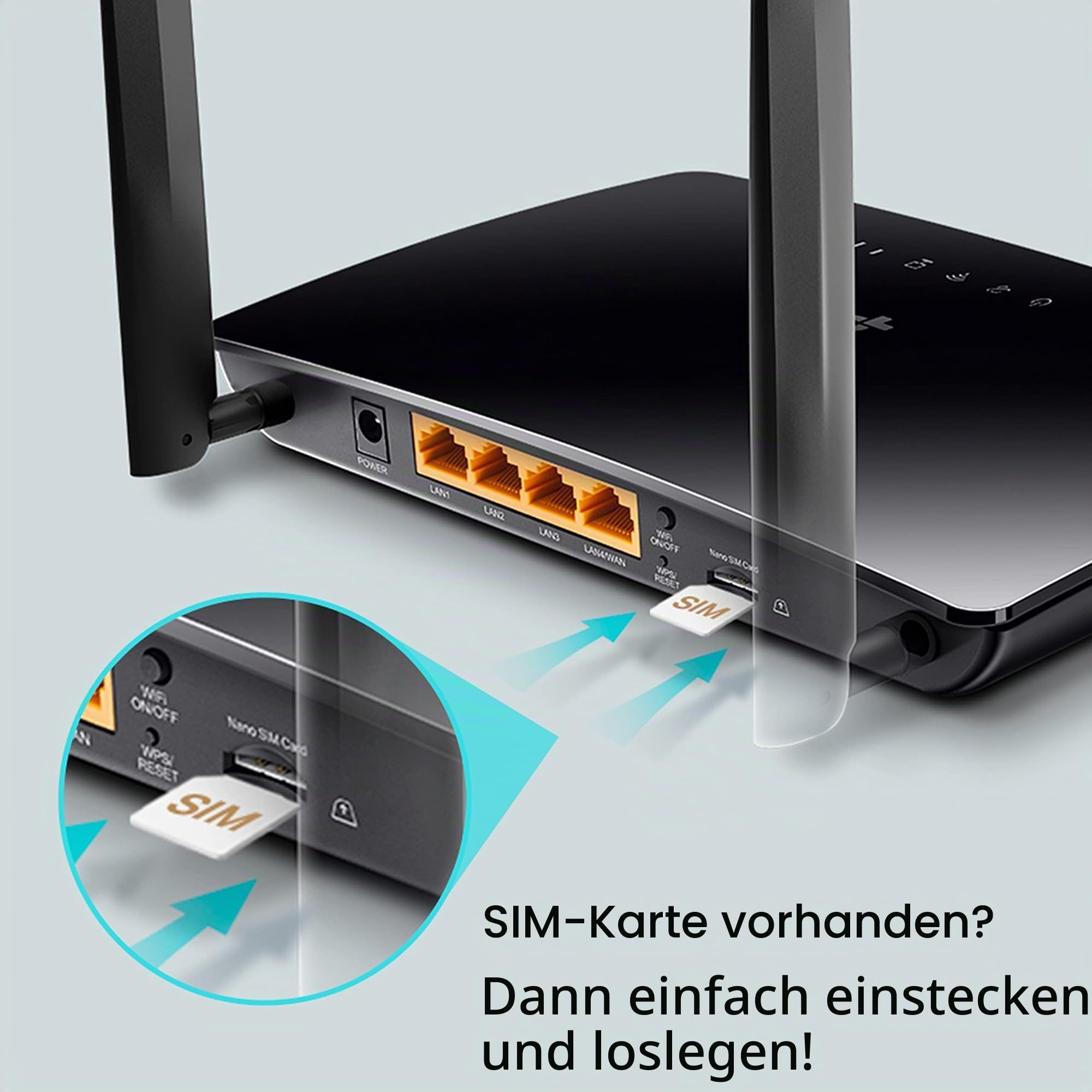 TP-Link Archer MR200 AC750 Dualband 4G LTE WLAN Router (150 Mbit/s im Download, simultanes Dualband, 300 Mbit/s(2,4GHz) + 433 Mbit/s(5GHz), frei konfigurierbarer LAN/WAN-Port) schwarz