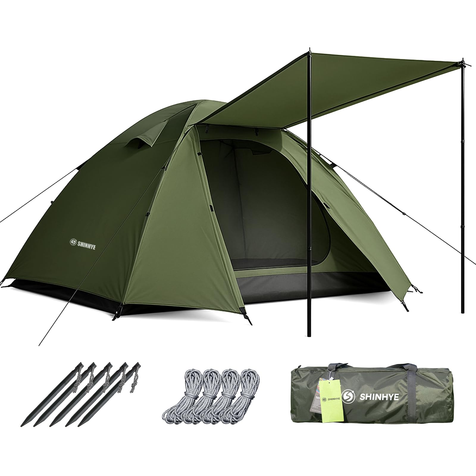 SHINHYE テント ソロテント 1人用 2人用 3人用 ドームテント キャンプテント 210Dオックスフォード 二重層構造 アルミ製ポール 耐水圧5000MM 通気 防風 防雨 UVカット 自立式 軽量 コンパクト 簡… Amazon.co.jp: ShinHye テント ソロテント 1人用 2人用 3人用 ドーム