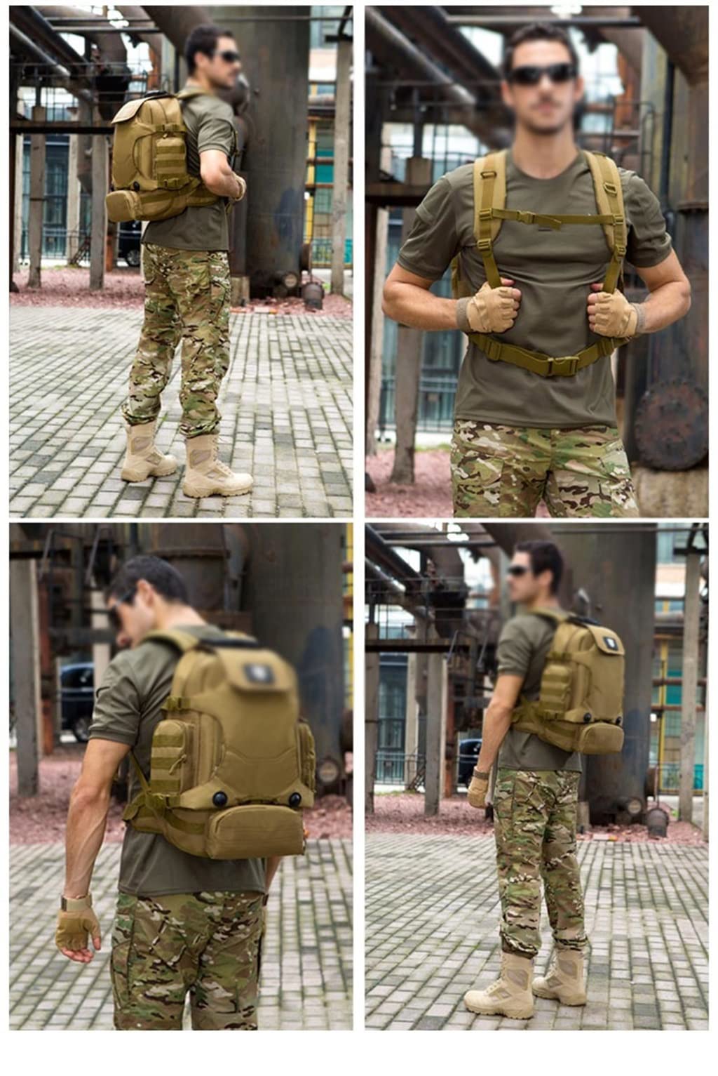 Zaino da 40 Litri Zaino Multifunzionale Tre in Borsa da Alpinismo da Ciclismo Borsa da Escursionismo da Viaggio(3-Pack)