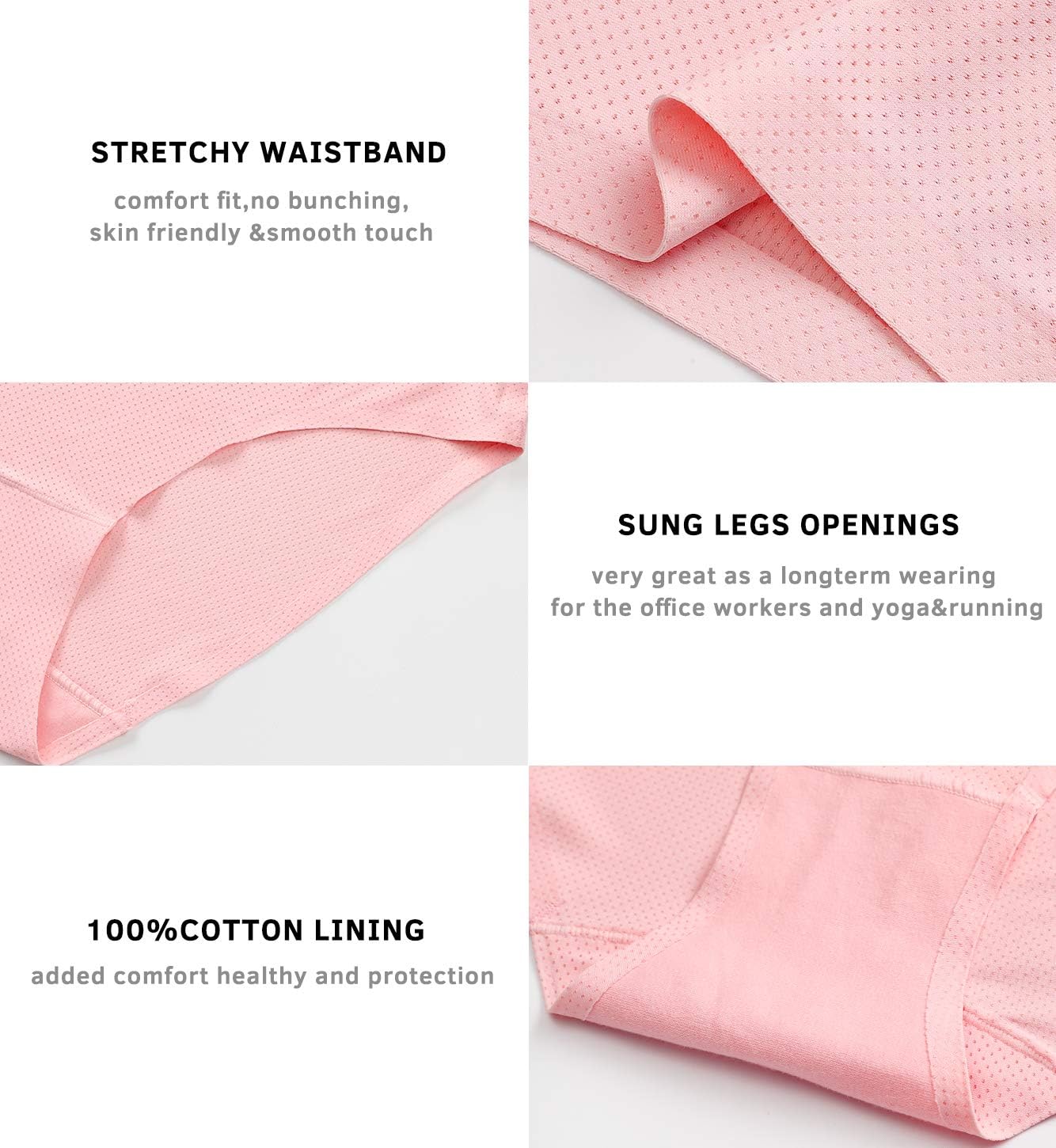 Wealurre Breathable Underwear Women Seamless Bikini Nylon Spandex Mesh Panties - Image 4