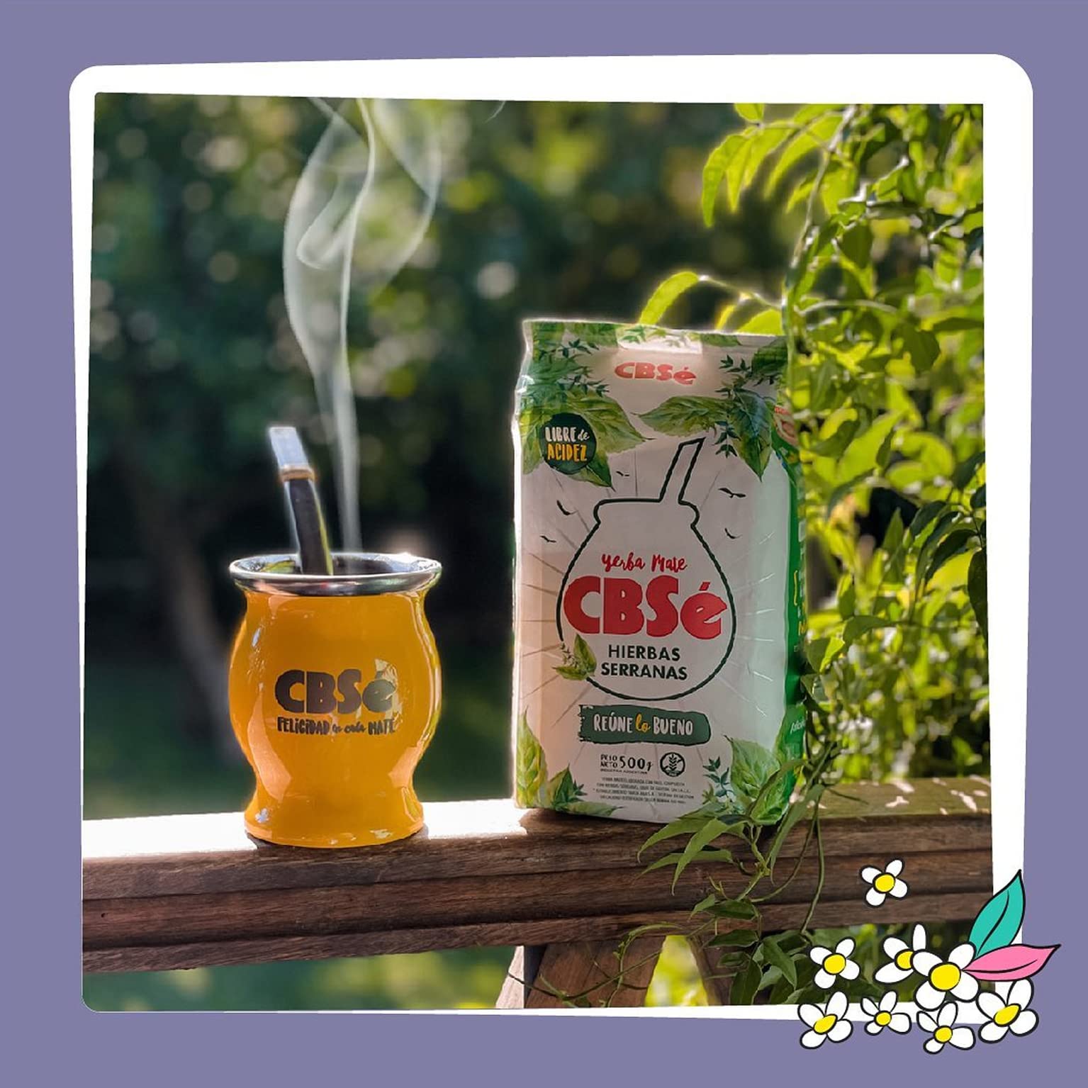 CBSé Yerba Mate Tè Hierbas Serranas 1.5 kg (0.5 kg x 3) | Set Mate Argentino | Bevanda disintossicante ed energetica