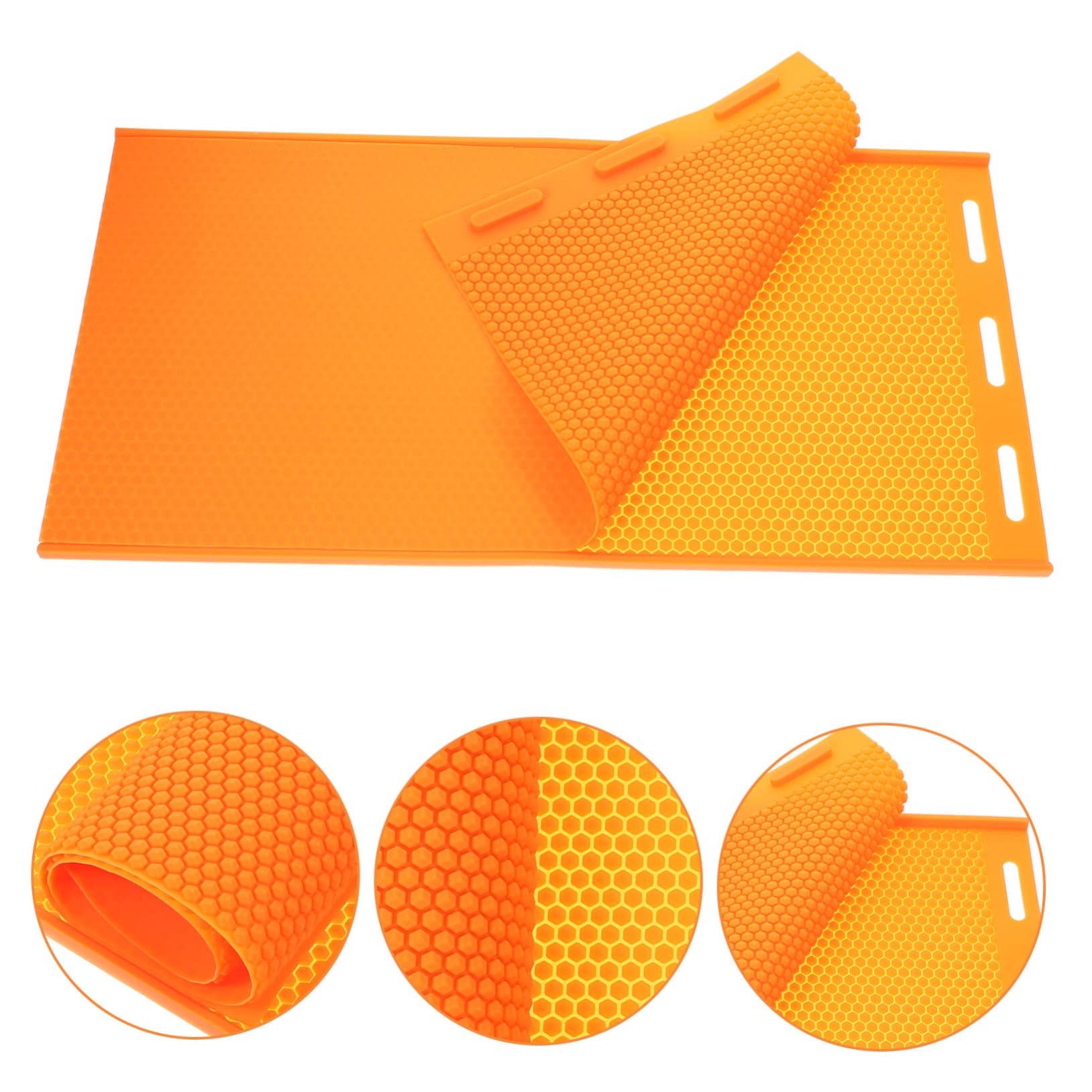GALPADA Stampo in Silicone Arancione per Foglio di Cera d Api Flessibile, Pratico ed Facile da Usare, per Attività Fai-da-te di Apicoltura e Artigianato