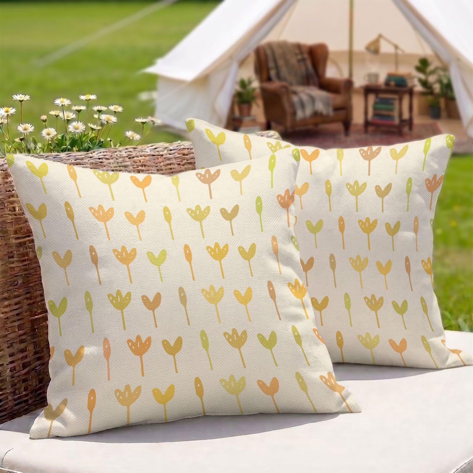 Housses de coussin déperlantes et imperméables pour salon de jardin