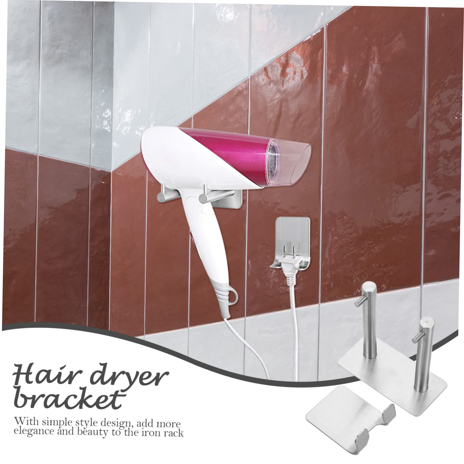 Cabilock 3sätze Haartrockner Halterung Selbstklebend Bohren Für Badezimmer Und Friseursalons Wandmontage Für Fön Und Kabel Design Wandorganisation