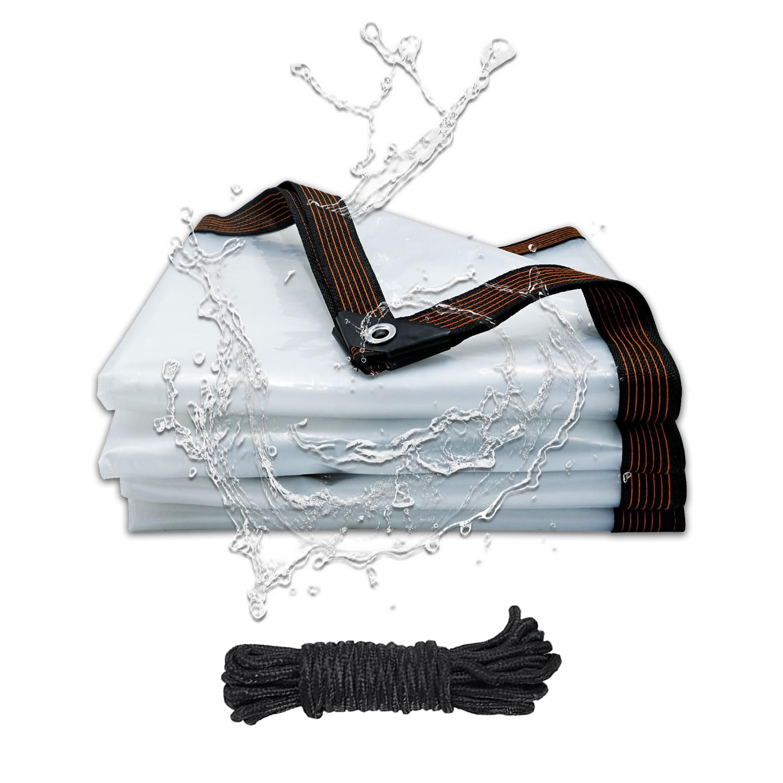 Lona Impermeable Exterior Transparente,Lona Impermeable Exterior y Lona Transparente Terraza y Exterior, Duradera y Resistente a Todo Clima, Fácil de Usar y Limpiar