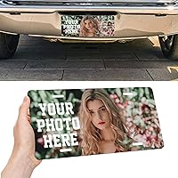 Vista 1 de Placa de matrícula personalizada para la parte delantera del automóvil, decoración personalizada, añade tu foto, texto, logotipo, decoración