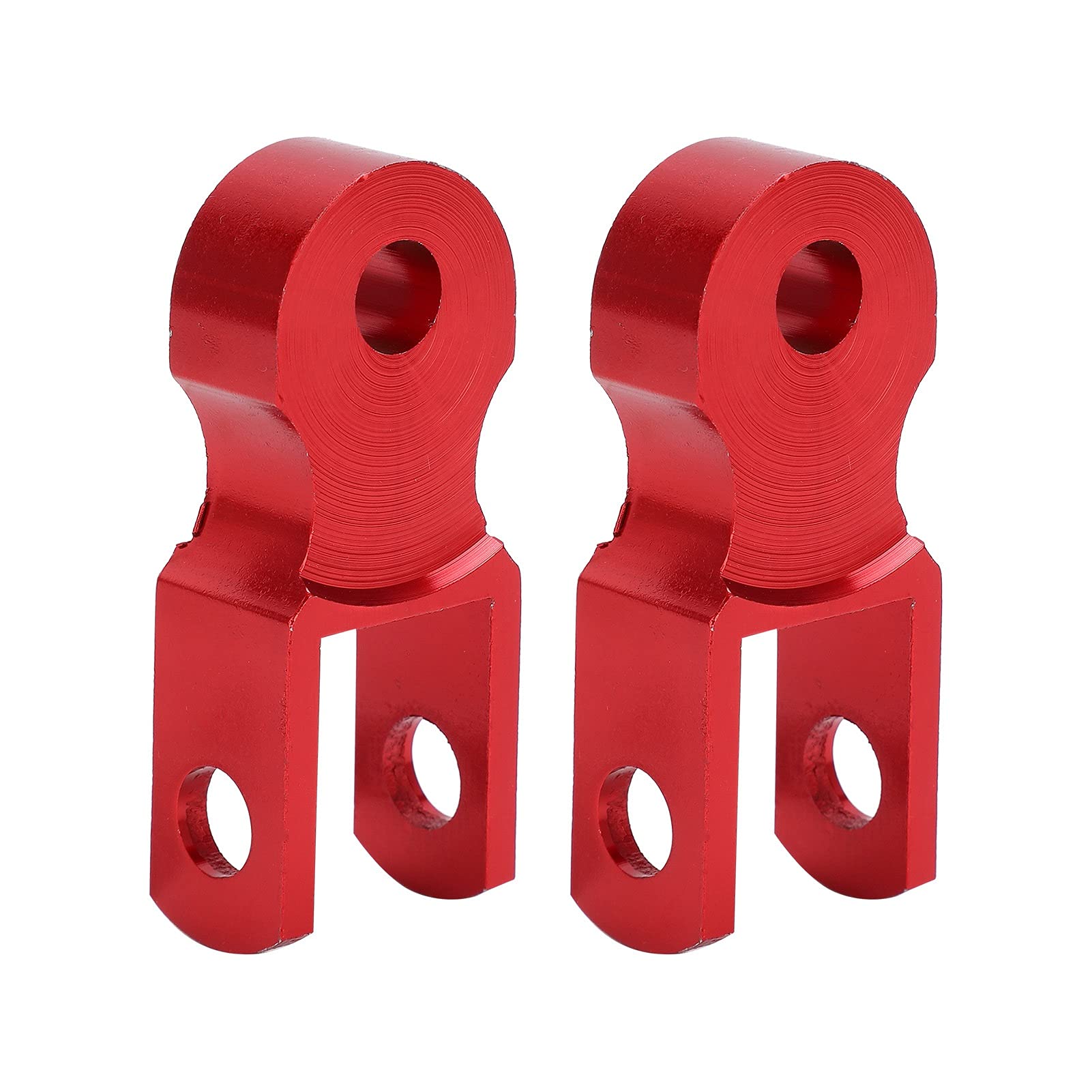 Buachois 2 Pezzi Riser Ammortizzatore Posteriore M10, Prolunga Altezza in Lega di Alluminio per Moto (Rosso)