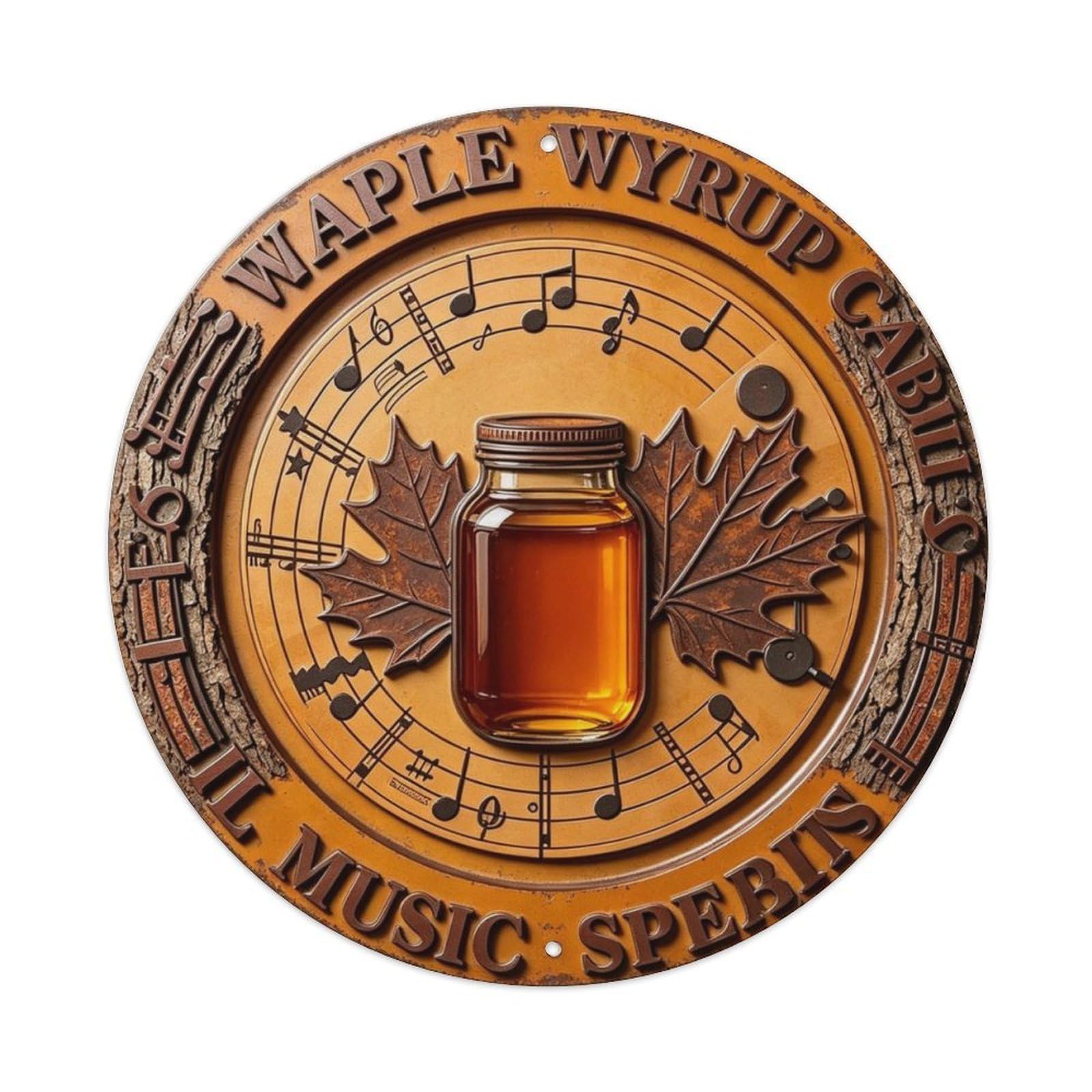Maple Syrup Cabin Metal Tin Sign Plaque