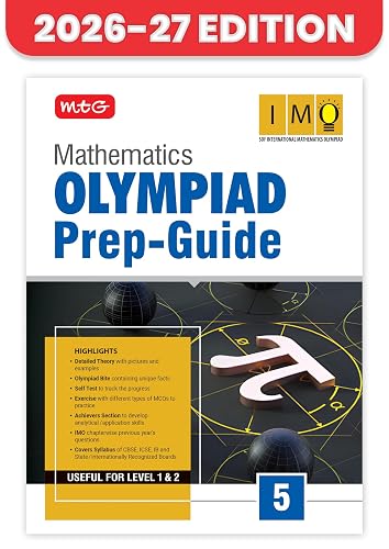 MTG Mathematics (IMO) Olympiad Prep Guide Class 5 | Detailed Theory, Exercise with Self Test For Practice | SOF Olympiad Books For Exam 2026-27 (Useful For Level-1 & 2)