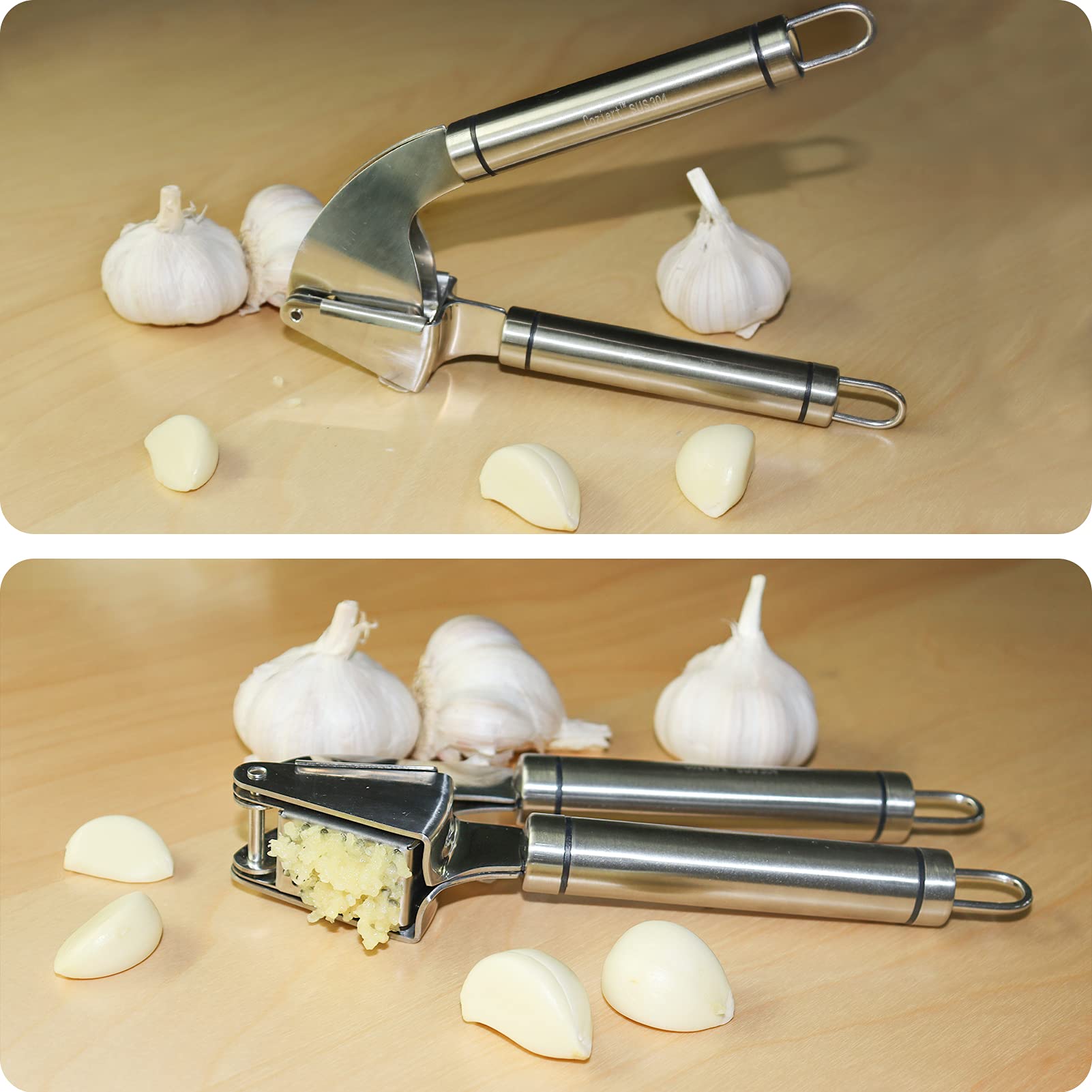 Presse-Ail Professionnel En Inox Et Alliage De Zinc - Hachoir à Ail Et Gingembre Robuste Pour Cuisine Quotidienne