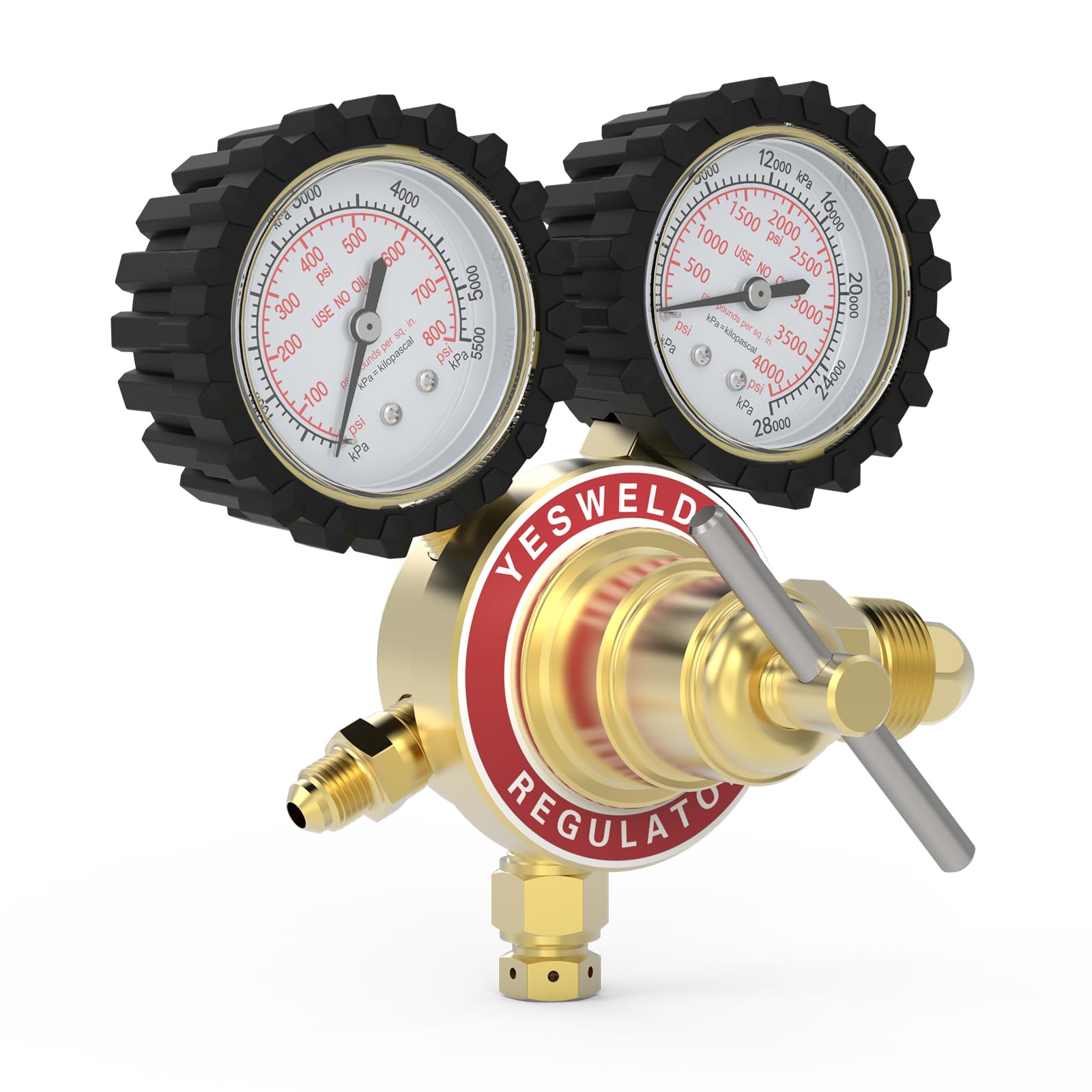 YESWELDER Nitrogen Regulator - 0-800 & 0-4000 PSI -9