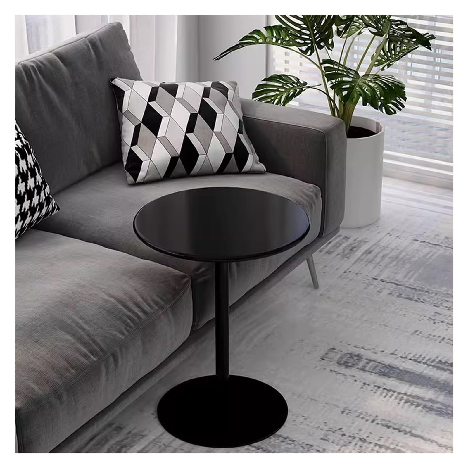 Table de bistrot ronde en métal de haute qualité pour agencement haut de gamme intérieur et jardin