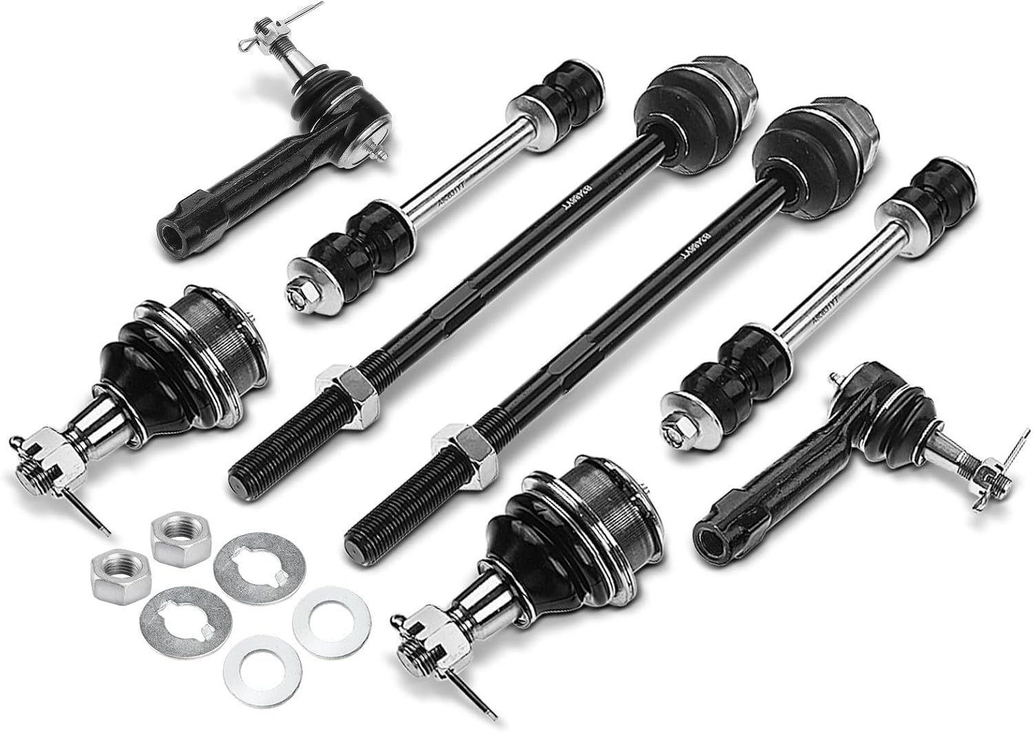 A-Premium Set of 8, Front Sway Bar Link, Lower Ball Joint, Inner Outer Tie Rod End, Compatible with Chevy & GMC & Cadillac - 1999-2007 - Silverado Sierra Tahoe Yukon Suburban Escalade Avalanche