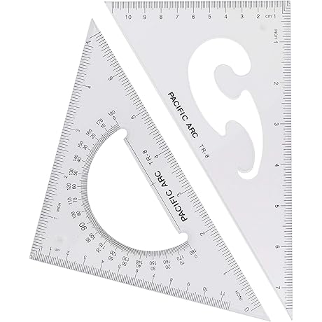 8-Inch 45 Degree Triangle Ruler