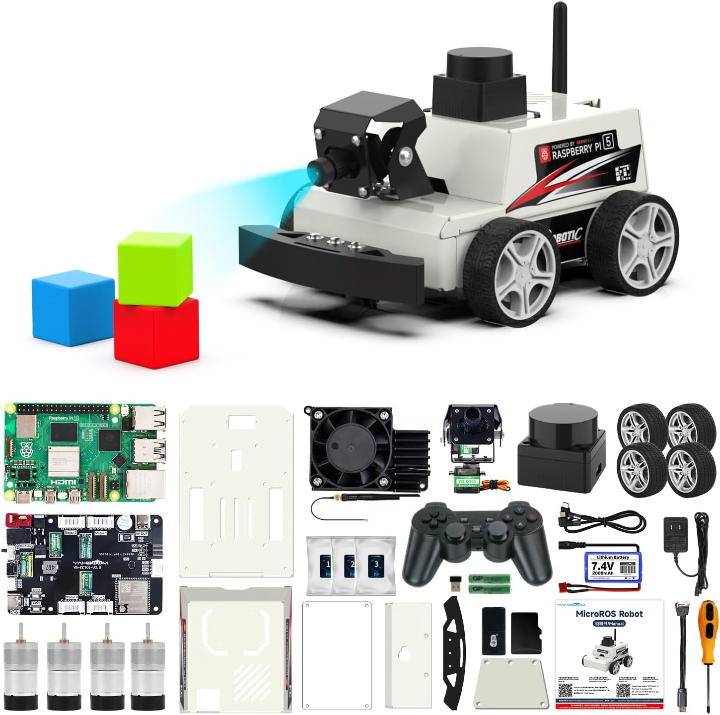 Yahboom Raspberry Pi 5 AI Visual ROS2 Smart Robot Australia | Ubuy