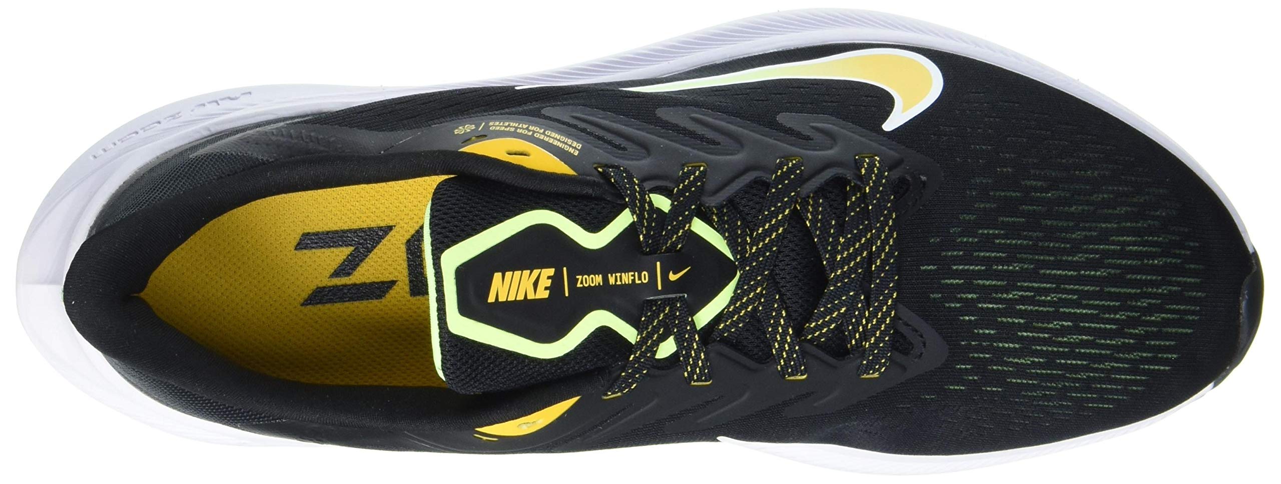 Nike Mens Zoom Winflo 7 Running Shoe, Black/University Gold-Volt Glow-White,41 EU – Ansicht 5