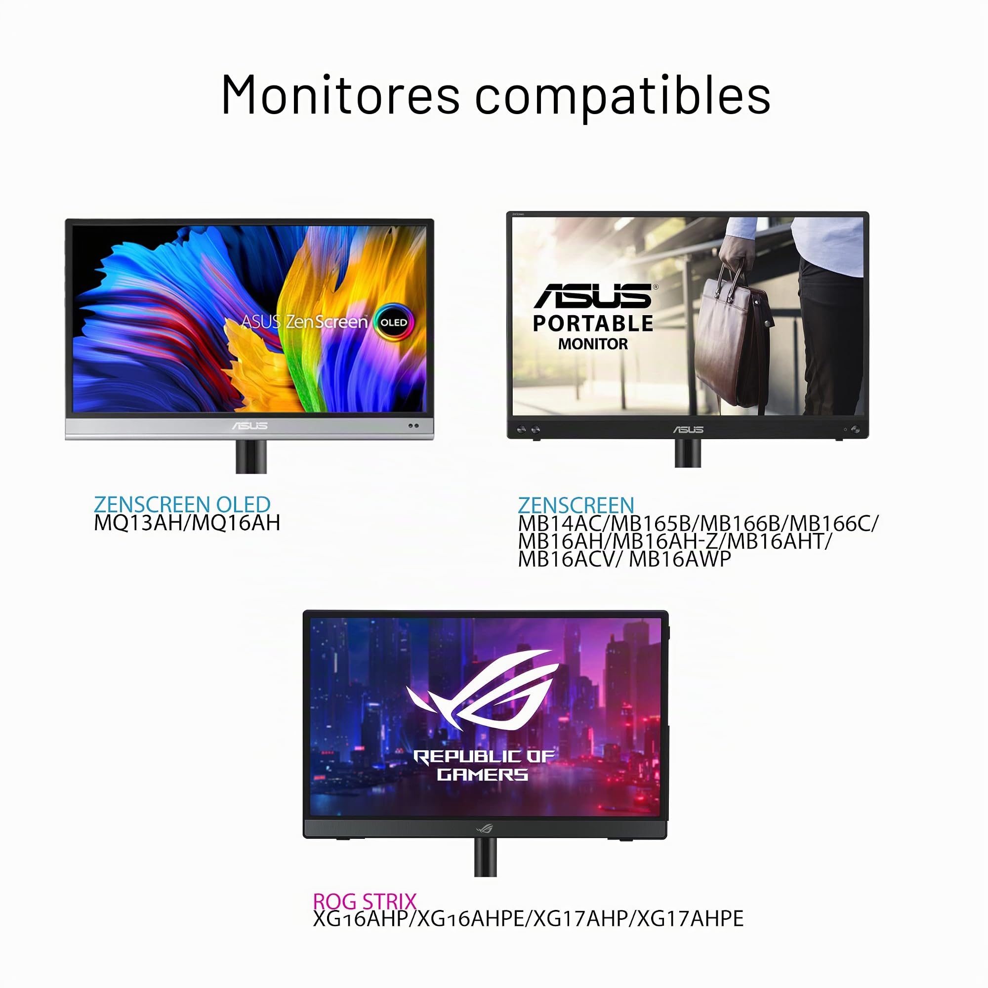 ASUS ZenScreen Stand MTS02D - Soporte ergonómico para monitores portátiles, inclinación, pivote, ajustes de altura, compatible con trípode de 1/4 pulgadas, configuración de trabajo desde casa, oficina