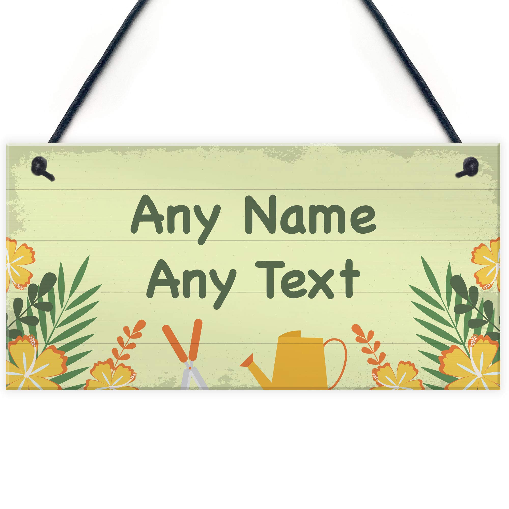 Red Ocean Personalised Any Name Garden Hanging Plaque Backyard Summer House Shed Sign
